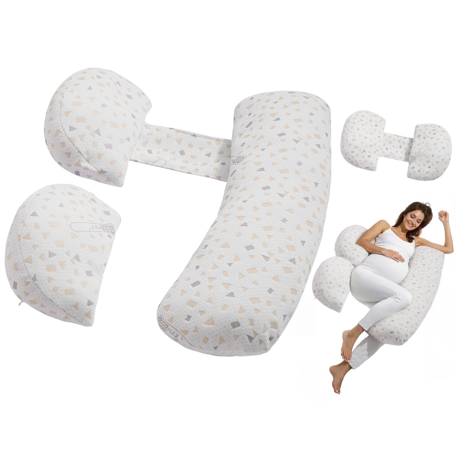 Pregnancy Pillows, Adjustable Maternity Pillow for Pregnant Women, Soft Pregnancy Body Pillow with Removable V952-YFZTSBSHXSHY8MKW3V0