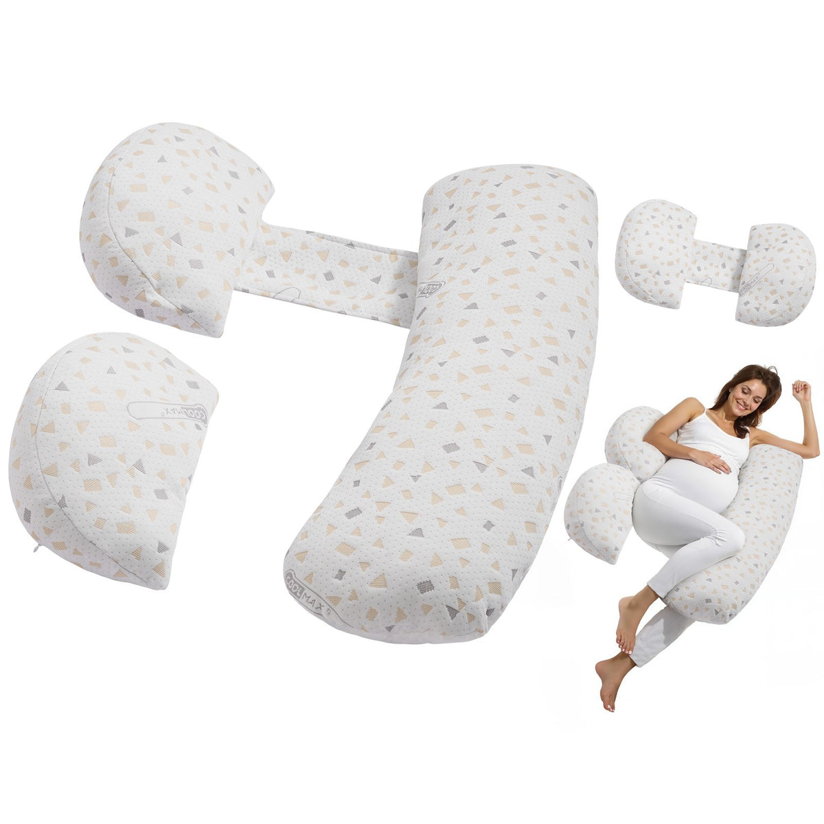 Pregnancy Pillows, Adjustable Maternity Pillow for Pregnant Women, Soft Pregnancy Body Pillow with Removable V952-YFZTSBSHXSHY8MKW3V0