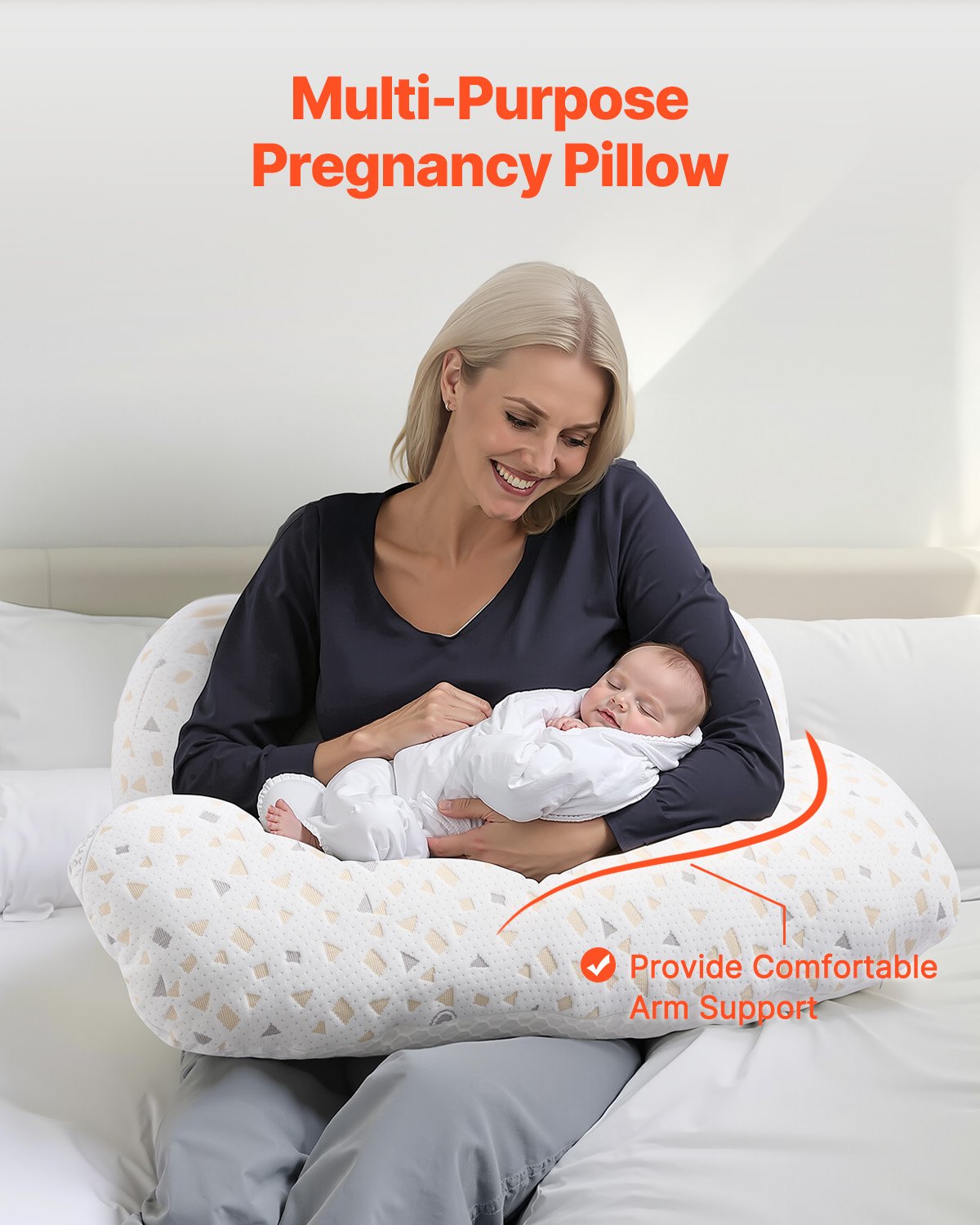 Pregnancy Pillows, Adjustable Maternity Pillow for Pregnant Women, Soft Pregnancy Body Pillow with Removable V952-YFZTSBSHXSHY8MKW3V0