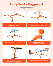 Kids Seesaw 136 kg Capacity 360 Degrees Rotating Teeter Totter Aged 3+ V952-YGDZDQQBJS2R7NUCQ001V0
