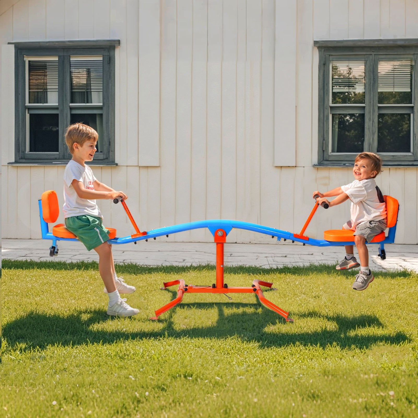 Kids Seesaw 136 kg Capacity 360 Degrees Rotating Teeter Totter Aged 3+ V952-YGDZDQQBJS2R7NUCQ001V0