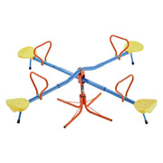 Kids Seesaw, 49.9 kg Load Capacity per Seat, Sit and Spin Teeter Totter with 4-prong Support Legs, Kids V952-YGDZDQQBJS4R94AI7001V0