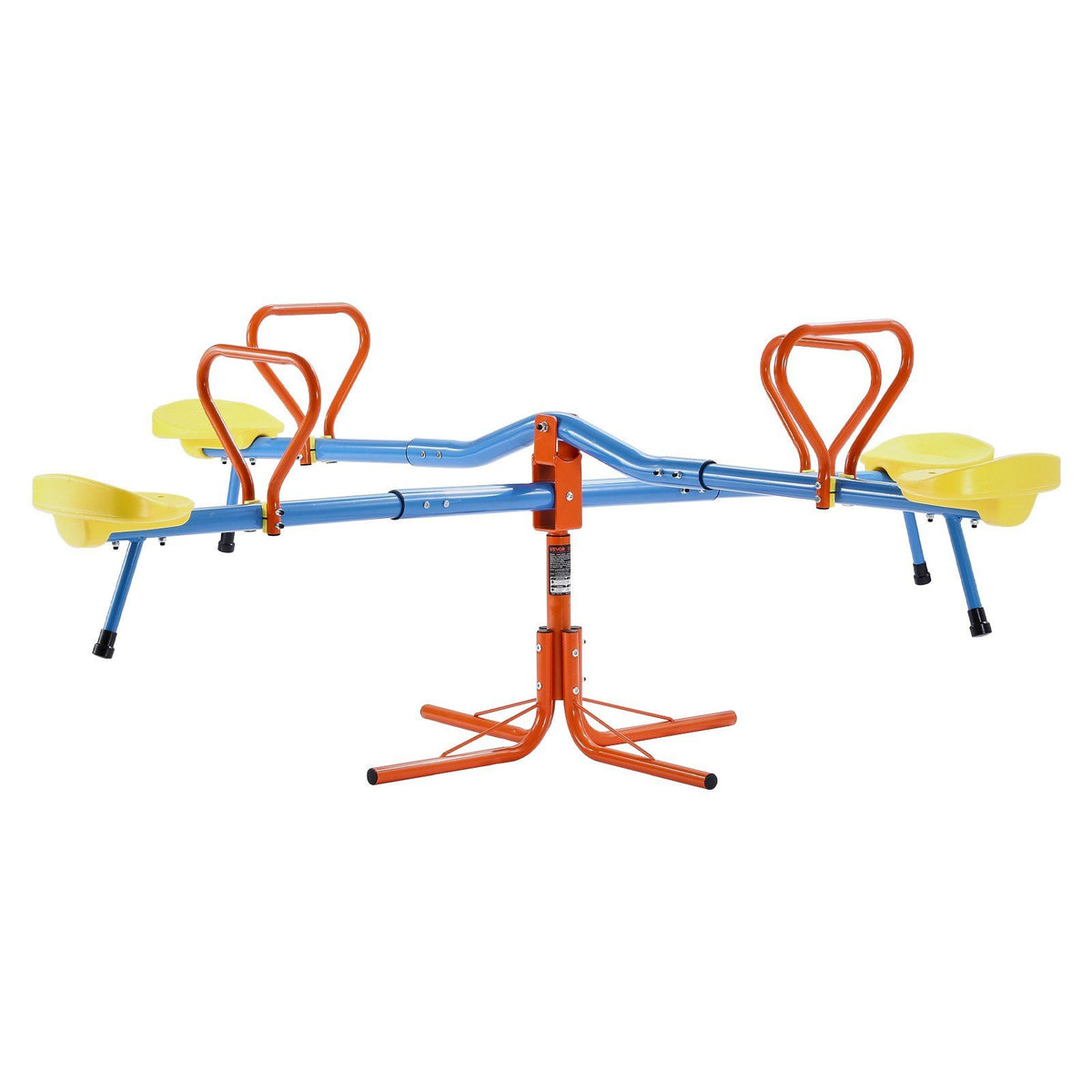 Kids Seesaw, 49.9 kg Load Capacity per Seat, Sit and Spin Teeter Totter with 4-prong Support Legs, Kids V952-YGDZDQQBJS4R94AI7001V0