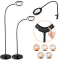 5X Floor Magnifying Glass with Light and Stand Flexible Gooseneck LED V952-YGFDD12WYDZW2Z6FFV9