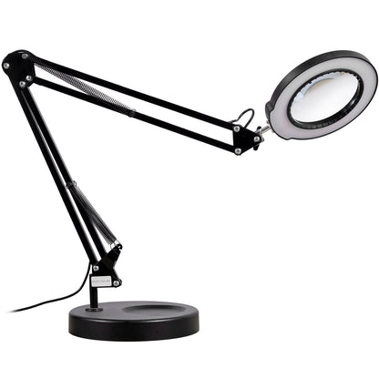Magnifying Glass with Light and Stand, 5X Magnifying Lamp, 4.3" Glass Lens, Base and Clamp 2-in-1 Desk V952-YGFDDYDZBCMAJI42JV9