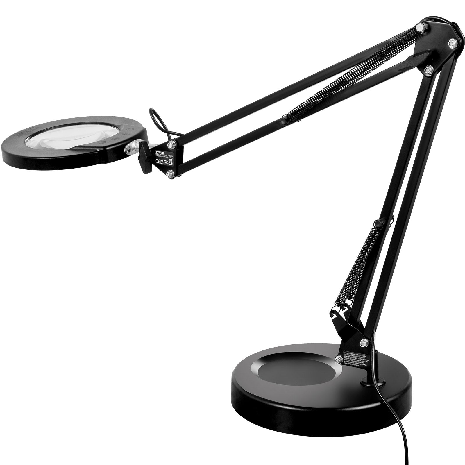 Magnifying Glass with Light and Stand, 5X Magnifying Lamp, 4.3" Glass Lens, Base and Clamp 2-in-1 Desk V952-YGFDDYDZBCMAJI42JV9