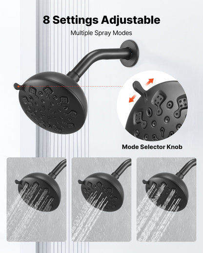 Tub and Shower Faucet Set, 127 mm Rainfall Shower Head and Bathtub Spout, Complete Single-Handle Tub Trim Kit V952-YGHLLTZHFHWFQMXOX001V0