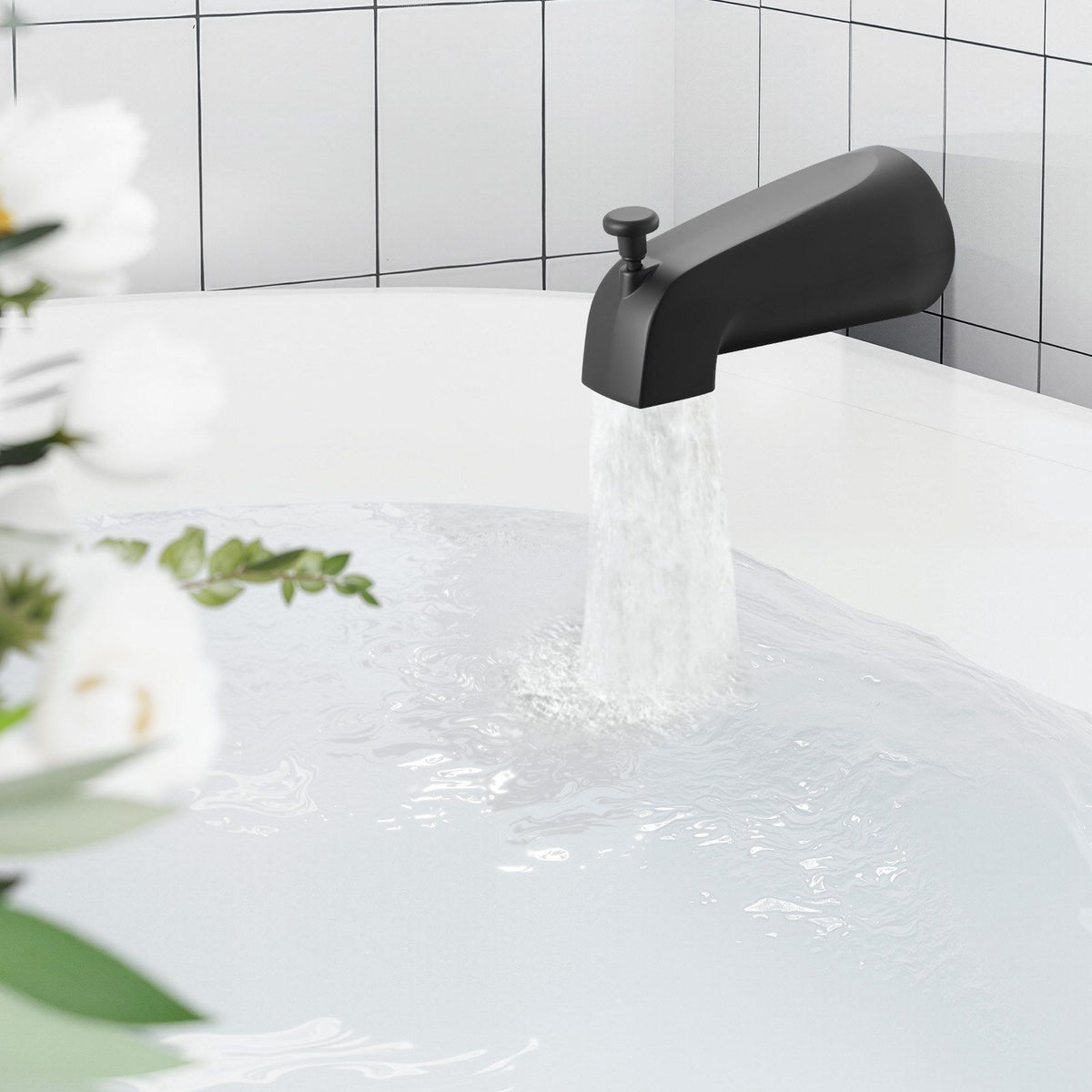 Tub and Shower Faucet Set, Complete with 127 mm Rainfall Shower Head and Bathtub Spout, 8-Setting Adjustable V952-YGHLLTZHHWHW0HLVZ001V0