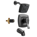 Tub and Shower Faucet Set, Complete with 130 mm Rainfall Shower Head and Bathtub Spout, 5-Setting Adjustable V952-YGHLLTZHHWHWFHFKJ001V0