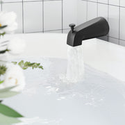 Tub and Shower Faucet Set, Complete with 130 mm Rainfall Shower Head and Bathtub Spout, 5-Setting Adjustable V952-YGHLLTZHHWHWFHFKJ001V0