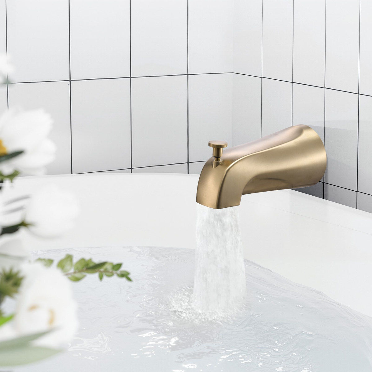 Tub and Shower Faucet Set, Complete with 127 mm Rainfall Shower Head and Bathtub Spout, 8-Setting Adjustable V952-YGHLLTZHHWHWLKQ5W001V0
