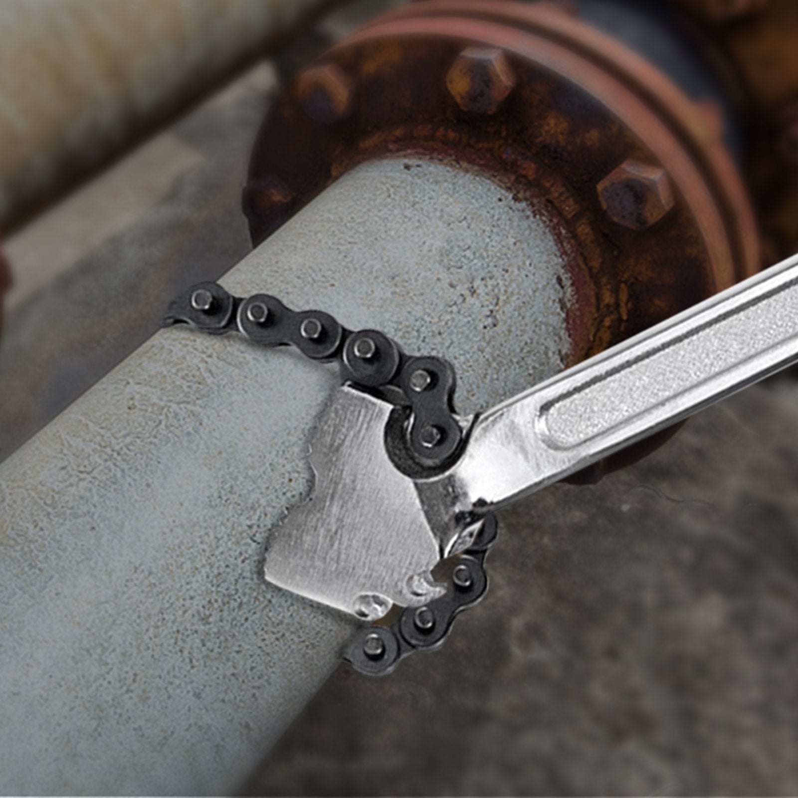 24 Inch Pipe Chain Wrench Heavy Duty 6.7 Inch Chain Wrench V952-YGQLTGZQ000000001V0