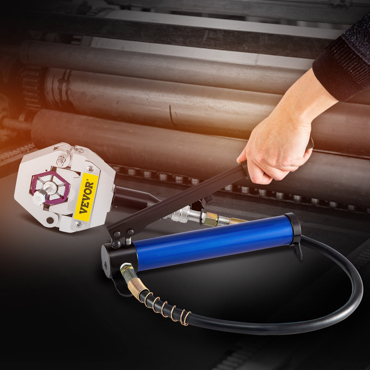 Separable Hydraulic Hose Crimper 7 Dies With Aluminum Pump A/C Air Condtioning Handheld Crimping Set V952-YGQYYFLSPLB000001V0