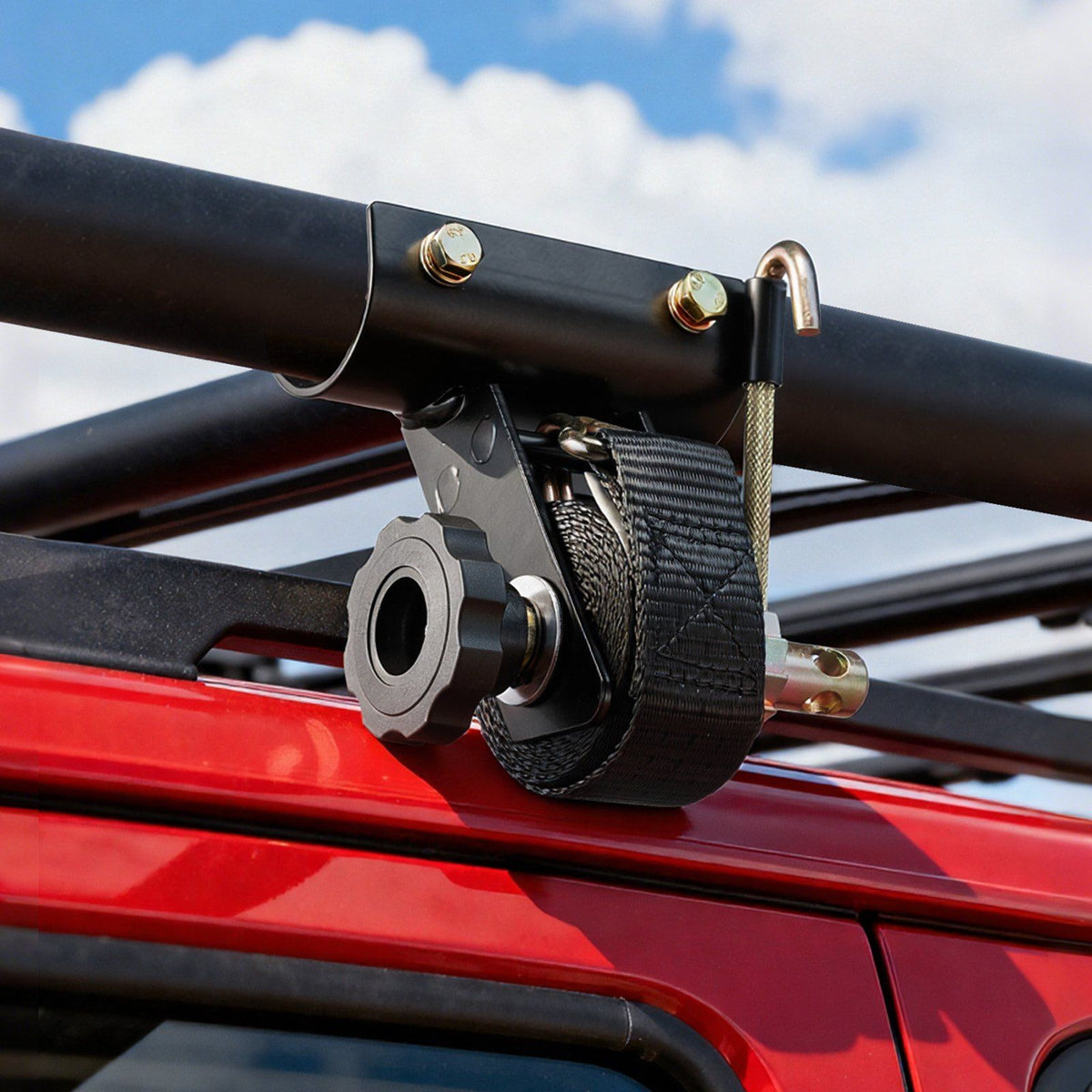 Ladder Rack Ratchet Straps, 47.6-50.8 mm Black Round Tube Mount, 38 mm Wide x 2.25 m Long Black Ladder Rack V952-YGTJJLGDD2J0FH8R0001V0