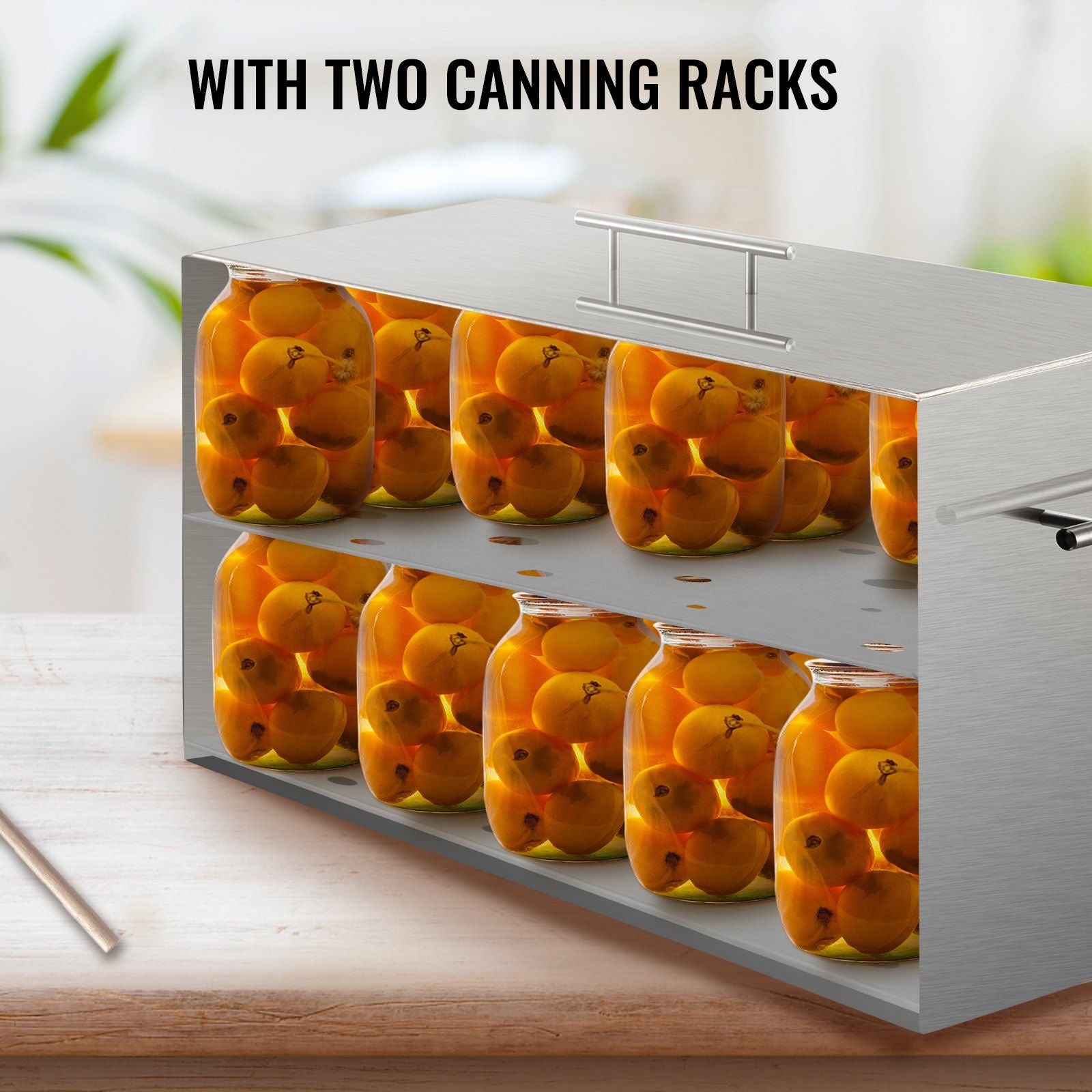 Water Bath Canner, 15 Quart Stove Top Canner Pot, Boiling Water Canners with 2 Canning Racks, 304 Food Grade V952-YGTJWPSF-UL4V9RNWV0