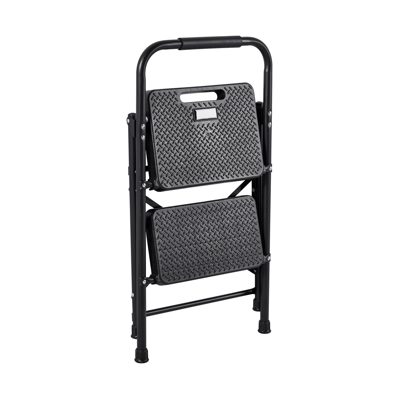 2 Step Ladder, Folding Step Stool with Wide Anti-Slip Pedal and Comfort Handgrip, Lightweight 272 kg Capacity V952-YGTTLBWGJPDS7RBCC001V0