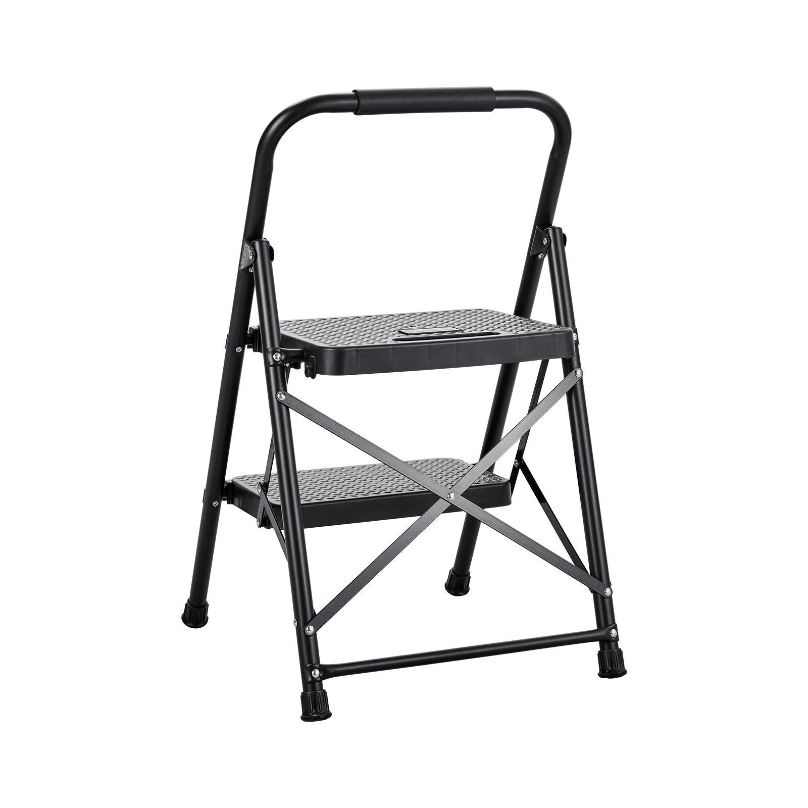 2 Step Ladder, Folding Step Stool with Wide Anti-Slip Pedal and Comfort Handgrip, Lightweight 272 kg Capacity V952-YGTTLBWGJPDS7RBCC001V0