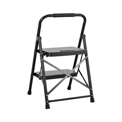 2 Step Ladder, Folding Step Stool with Wide Anti-Slip Pedal and Comfort Handgrip, Lightweight 272 kg Capacity V952-YGTTLBWGJPDS7RBCC001V0
