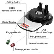 Garage Roller Door Opener, 800 N Lift Force 164 ft Remote Control, 220V Electric Roller Gate Opener, Auto V952-YHD0-1VJLMJ000001V3