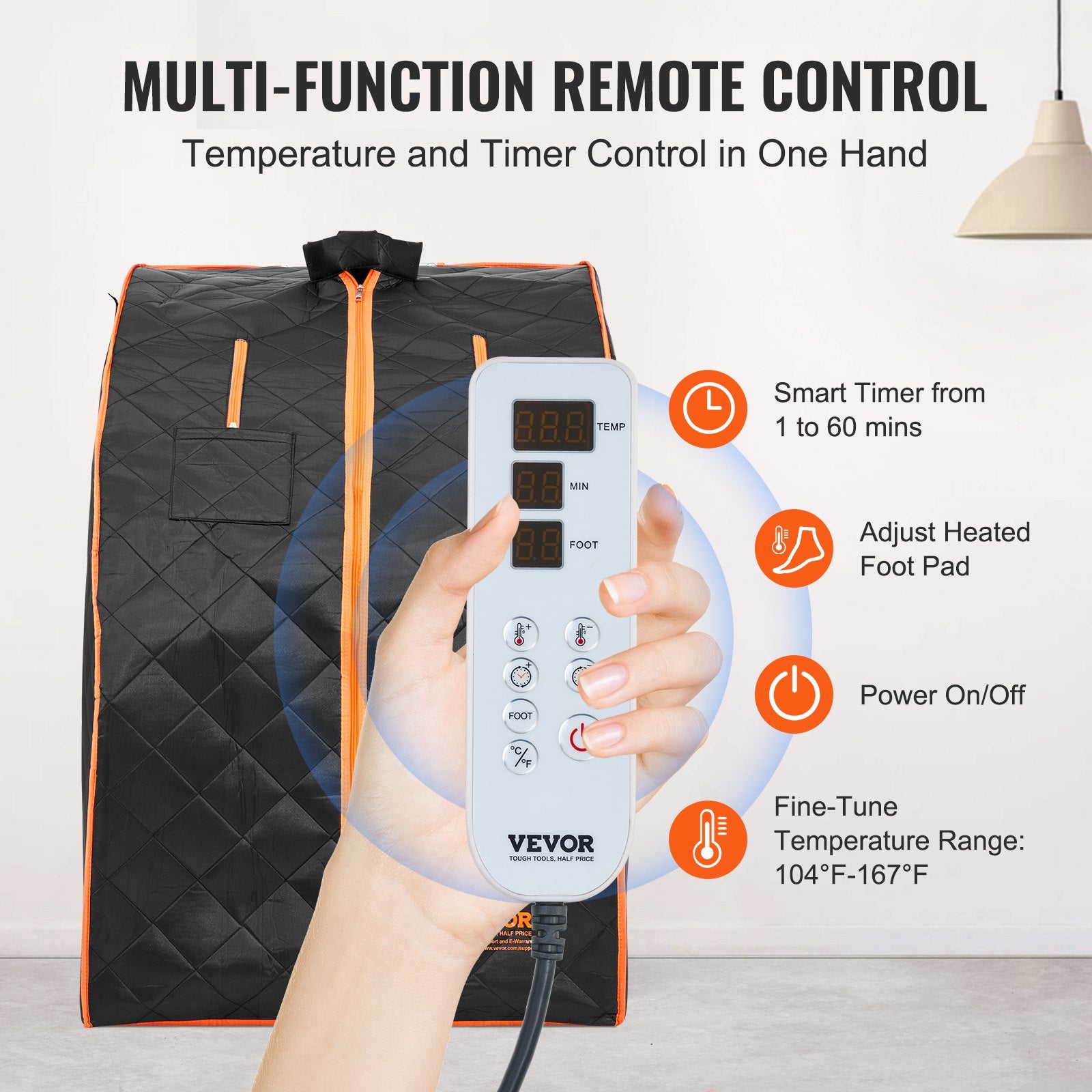 Sauna Tent Far Infrared 1050W Personal Home Spa Loss Weight Detox Therapy V952-YHWBXSSNBSS1ZHS9BV3