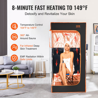 Sauna Tent Far Infrared 1400W Personal Home Spa Loss Weight Detox Therapy V952-YHWBXSSNQCCS9JZUFV3
