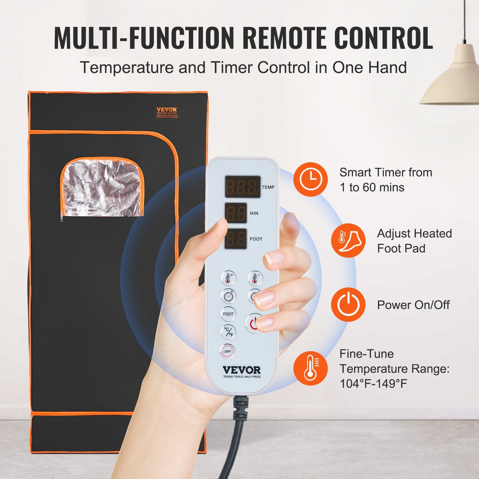 Sauna Tent Far Infrared 1400W Personal Home Spa Loss Weight Detox Therapy V952-YHWBXSSNQCCS9JZUFV3