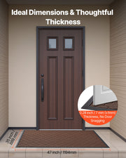 Front Door Mat, 1194 x 889 mm Commercial Floor Mat for Indoor and Outdoor, Modern Stylish Carpet with TPE V952-YHWDT4735INCQJY78001V0