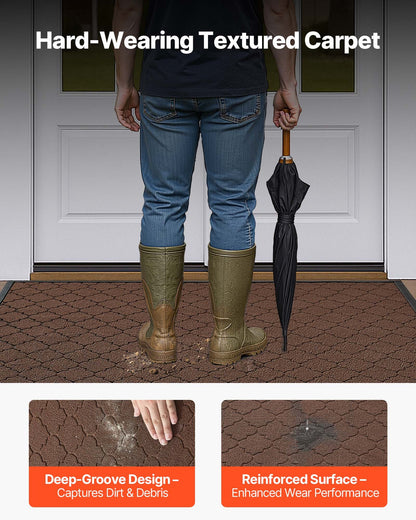 Front Door Mat, 1194 x 889 mm Commercial Floor Mat for Indoor and Outdoor, Modern Stylish Carpet with TPE V952-YHWDT4735INCQJY78001V0