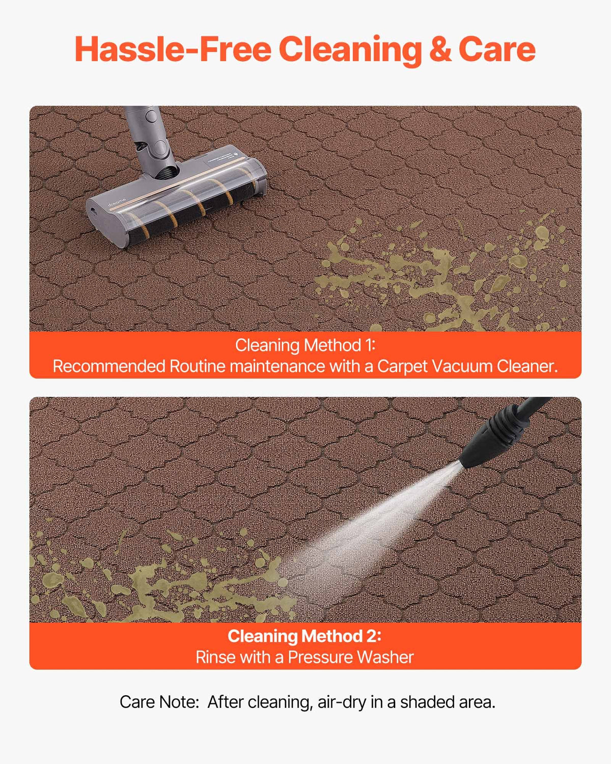Front Door Mat, 1194 x 889 mm Commercial Floor Mat for Indoor and Outdoor, Modern Stylish Carpet with TPE V952-YHWDT4735INCQJY78001V0