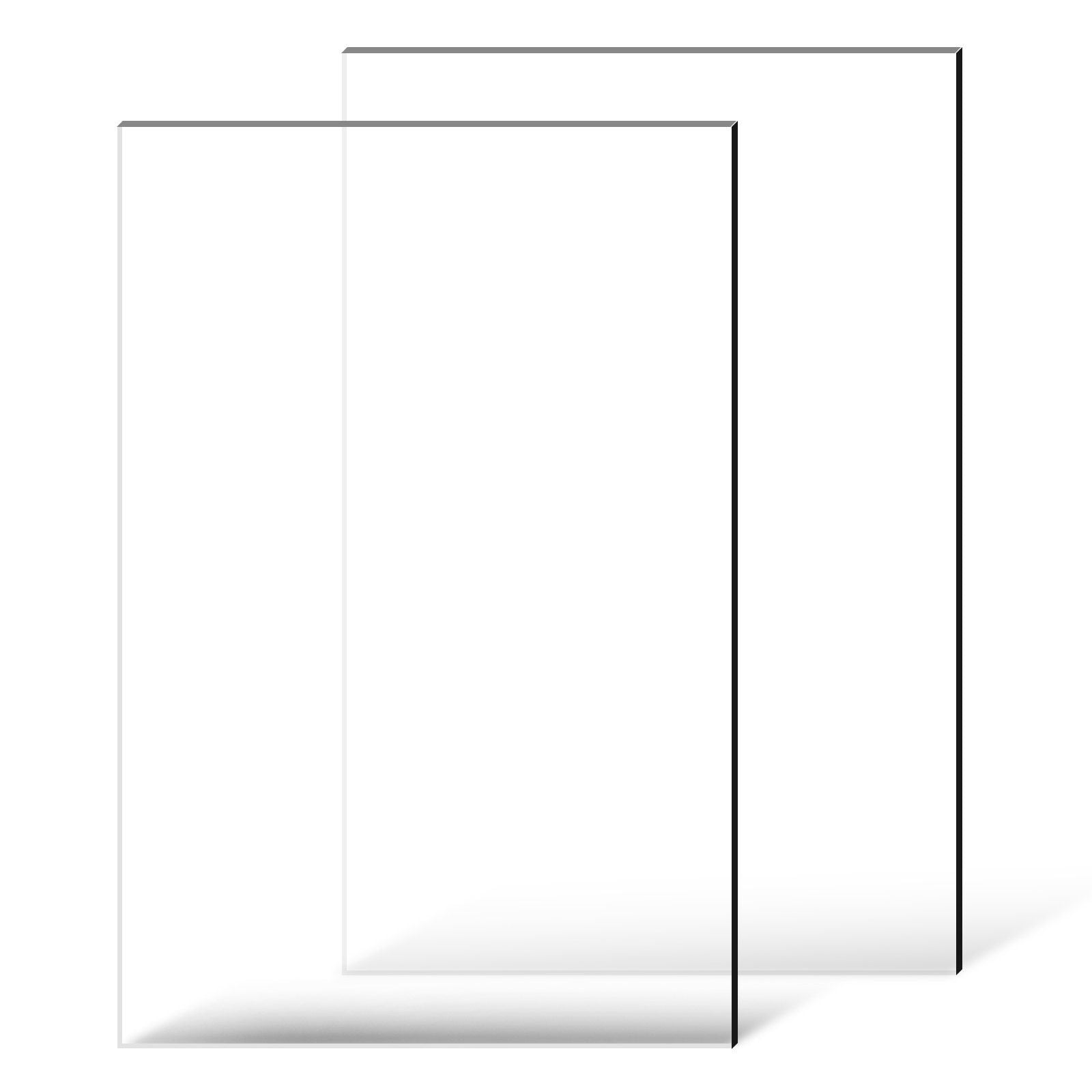 Plexiglass Acrylic Sheet, 2-Pack Plastic Sheets, 610 x 914 mm 6 mm Thick Clear Plastic Cast Transparent Glass V952-YJBL2436INCHGD23KV0