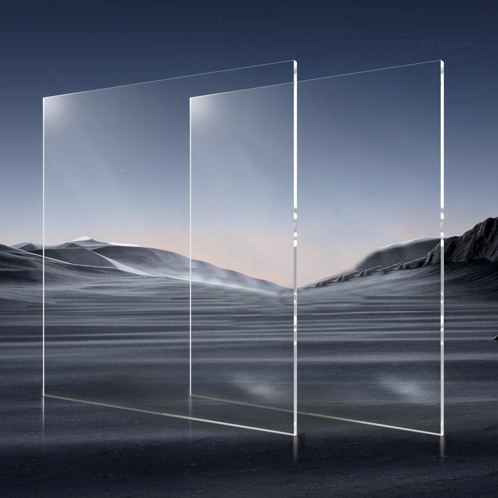 Plexiglass Acrylic Sheet, 2-Pack Plastic Sheets, 610 x 914 mm 6 mm Thick Clear Plastic Cast Transparent Glass V952-YJBL2436INCHGD23KV0