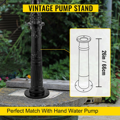 Antique Hand Water Pump Stand Pitcher Pump Stand for Yard Garden Black V952-YJHSFB2U5PXOAR23QV0