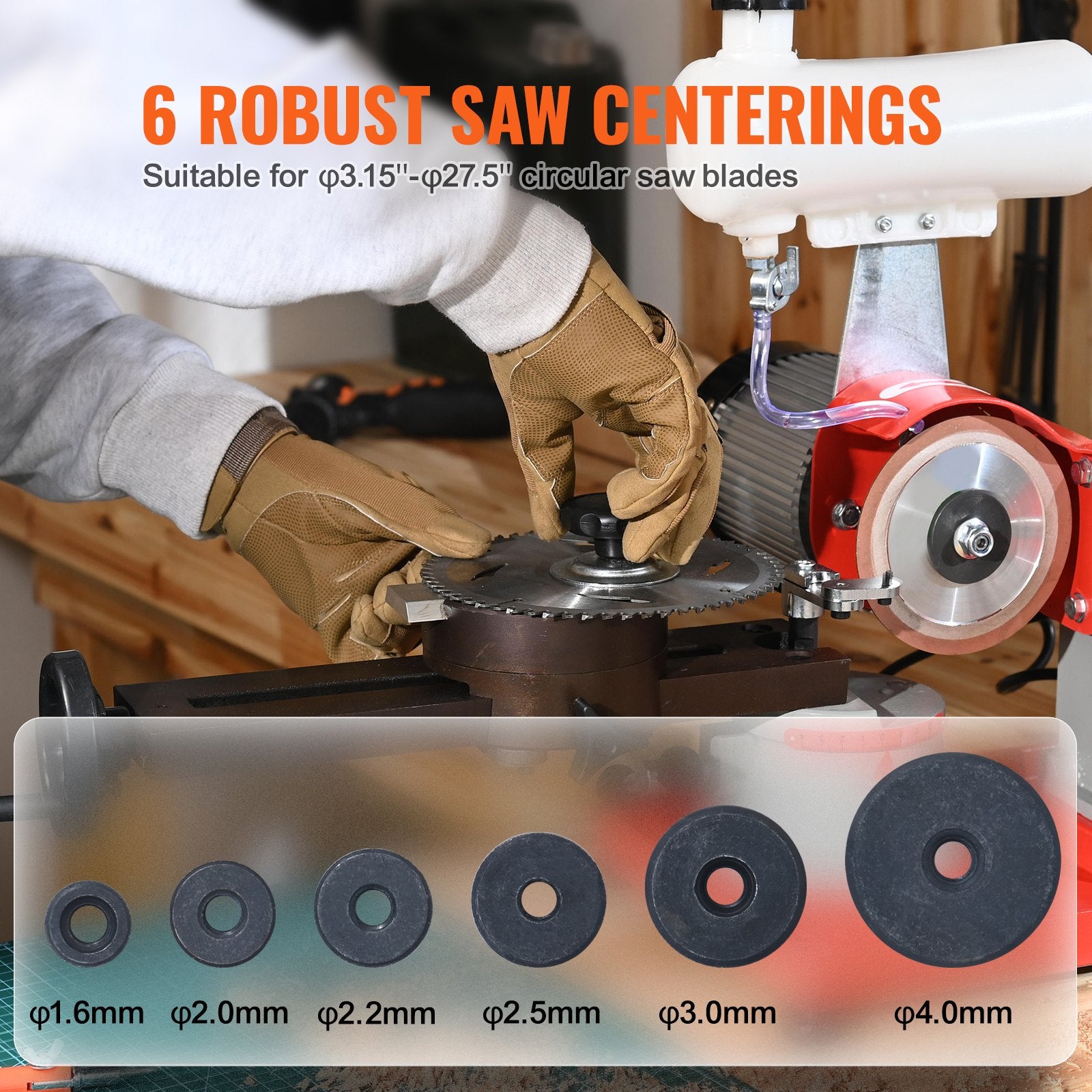 Circular Saw Blade Sharpener, 370W Saw Blade Grinding with Water Injection, Water Injection Circular Saw V952-YJPMGJZSYJPMYJSYIV3