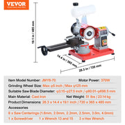 Circular Saw Blade Sharpener, 370W Saw Blade Grinding with Water Injection, Water Injection Circular Saw V952-YJPMGJZSYJPMYJSYIV3