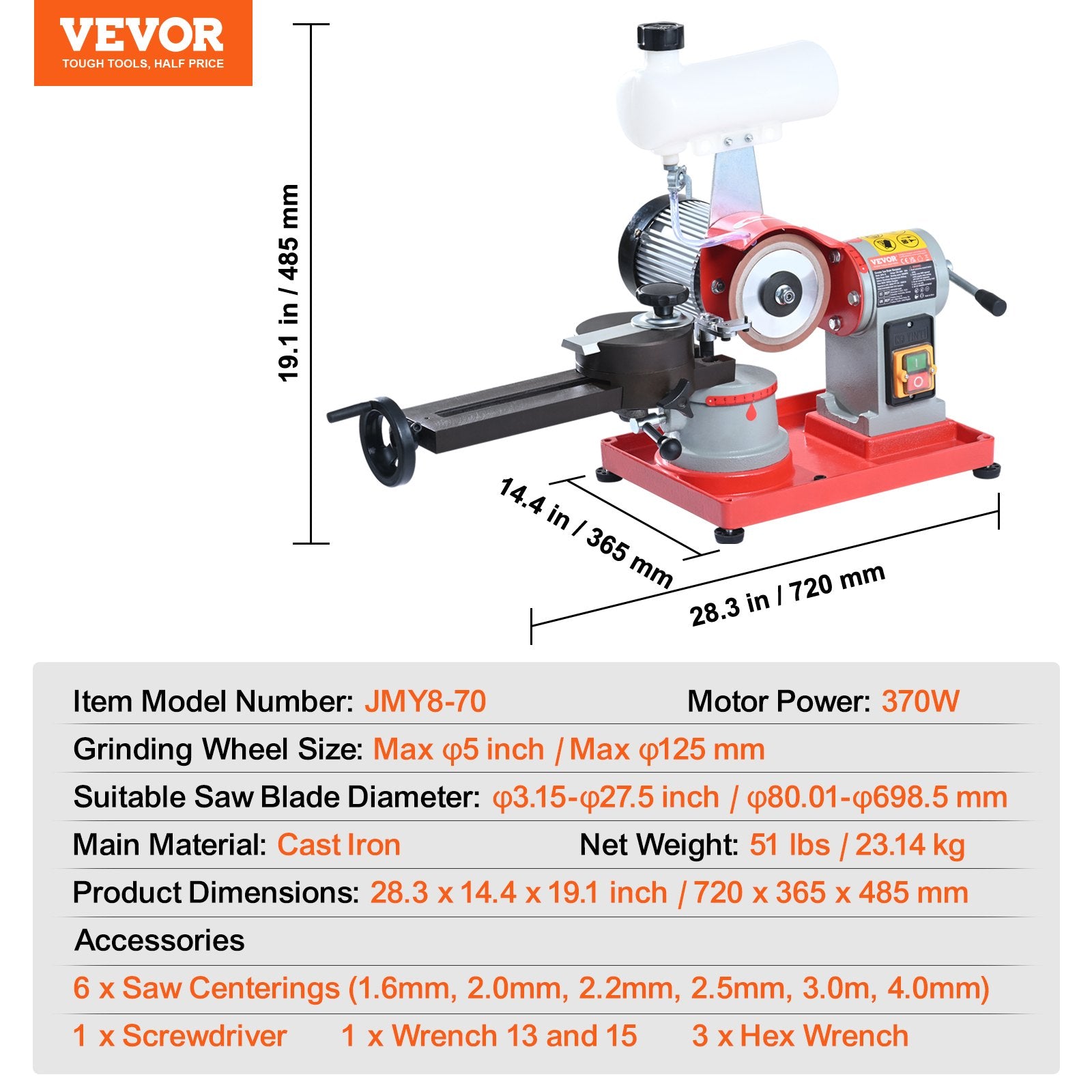Circular Saw Blade Sharpener, 370W Saw Blade Grinding with Water Injection, Water Injection Circular Saw V952-YJPMGJZSYJPMYJSYIV3