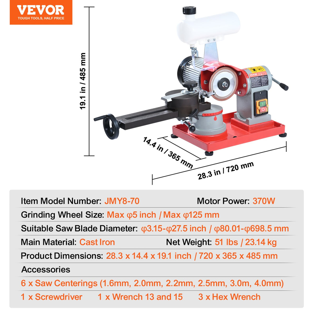 Circular Saw Blade Sharpener, 370W Saw Blade Grinding with Water Injection, Water Injection Circular Saw V952-YJPMGJZSYJPMYJSYIV3