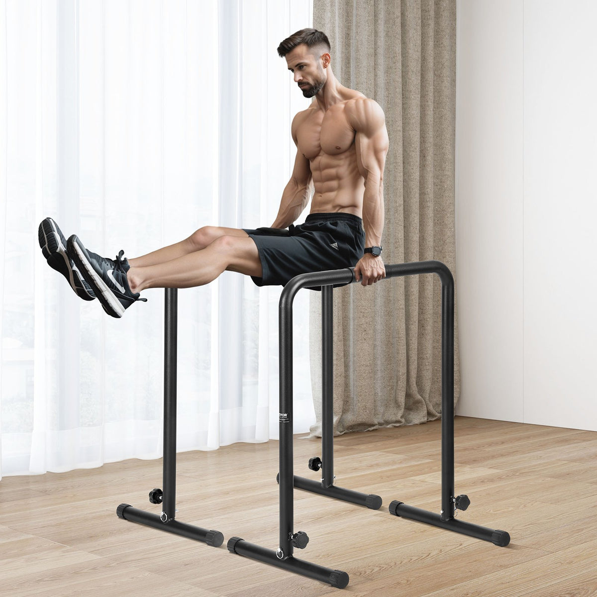 Dip Bars, 200 kg Capacity, Heave Duty Dip Stand Station with Adjustable Height, Fitness Workout Dip Bar V952-YJPXSG45YCDLNQ924V0