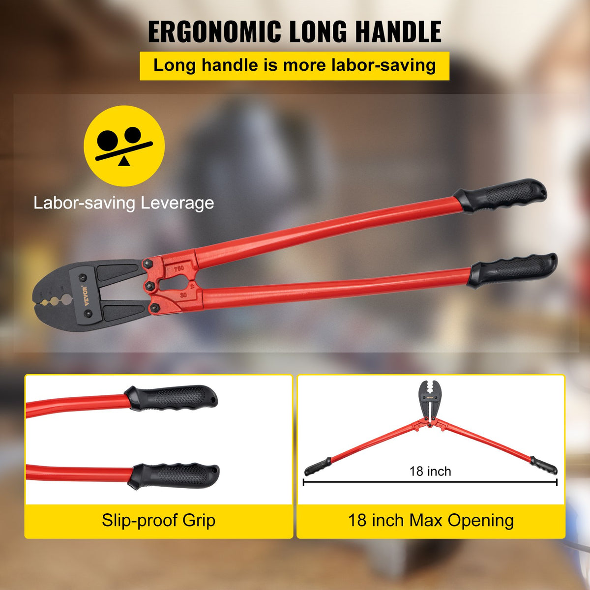 762mm/30" Hand Swager, Swaging Tool for 5/32", 1/4" and 5/16" Aluminum/Copper Sleeves V952-YJQ30YC0000000001V0