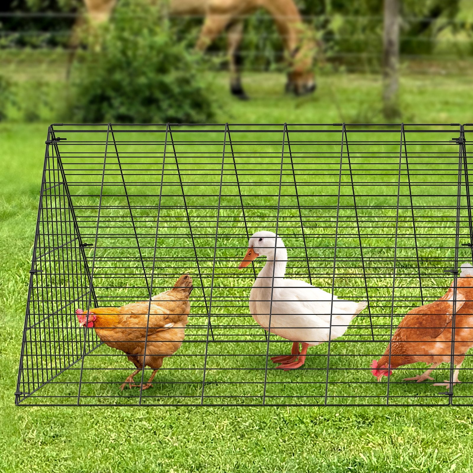 Chicken Tunnels, 729 x 200 x 61.5cm(LxWxH) Chicken Tunnels for Yard, Portable Chicken Tunnels for Outside V952-YJSD2TDGJKJ0DH00FV0