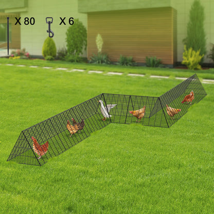 Chicken Tunnels, 729 x 200 x 61.5cm(LxWxH) Chicken Tunnels for Yard, Portable Chicken Tunnels for Outside V952-YJSD2TDGJKJ0DH00FV0