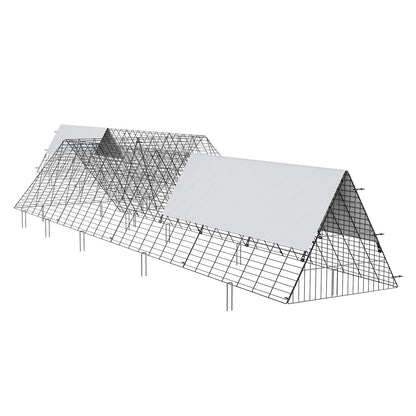 Chicken Tunnels, 729 x 200 x 61.5cm(LxWxH) Chicken Tunnels for Yard, Portable Chicken Tunnels for Outside V952-YJSD2TDGJKJ0DH00FV0