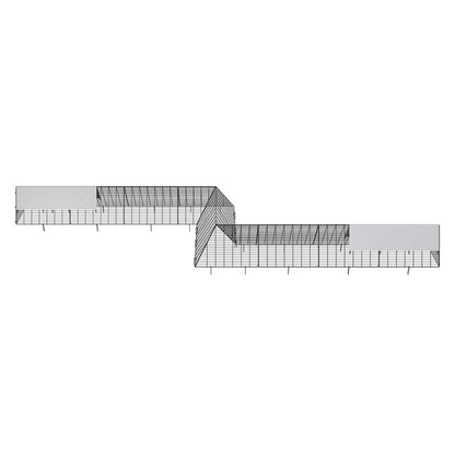 Chicken Tunnels, 729 x 200 x 61.5cm(LxWxH) Chicken Tunnels for Yard, Portable Chicken Tunnels for Outside V952-YJSD2TDGJKJ0DH00FV0