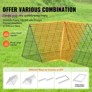 Chicken Tunnels, 400x100x61.5 cm(LxWxH) Chicken Tunnels for Yard, Portable Chicken Tunnels for Outside with V952-YJSDDGJKJ000QX9MSV0