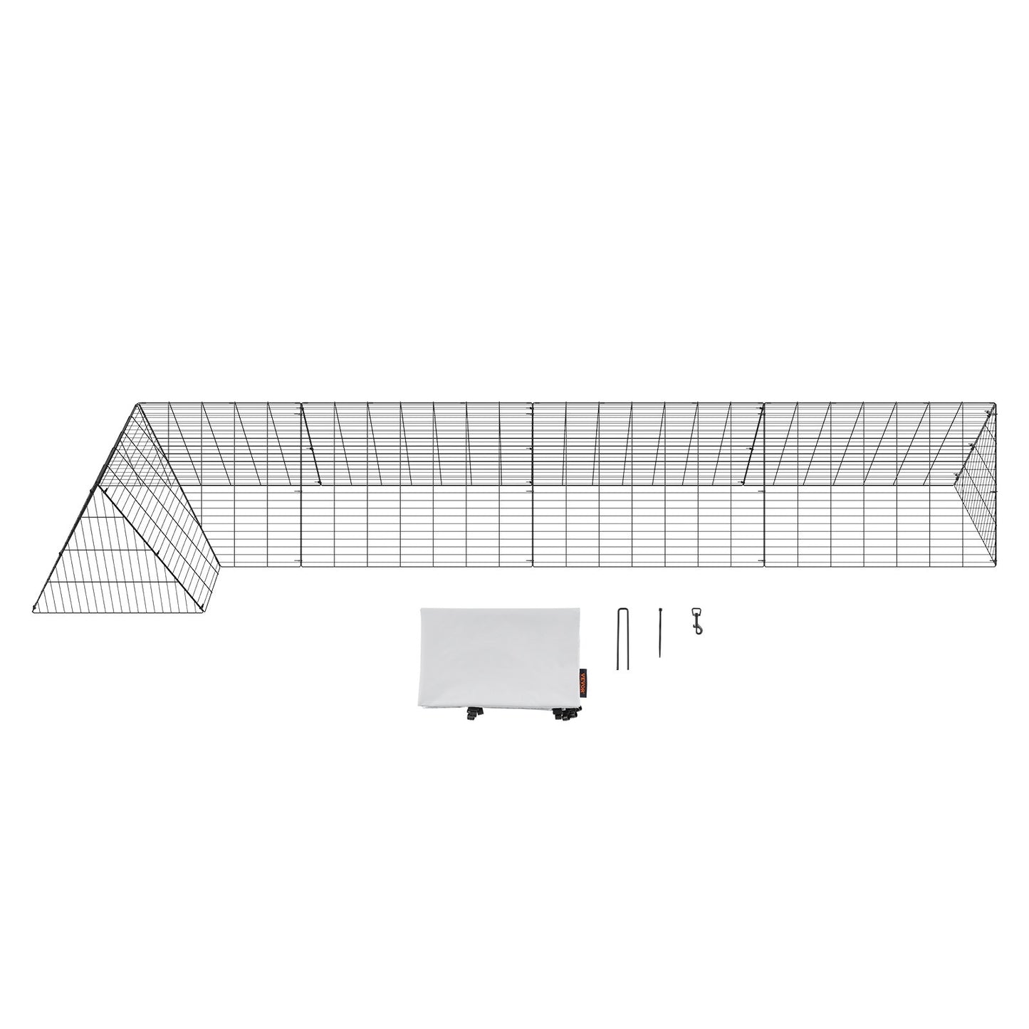 Chicken Tunnels, 400x100x61.5 cm(LxWxH) Chicken Tunnels for Yard, Portable Chicken Tunnels for Outside with V952-YJSDDGJKJ000QX9MSV0