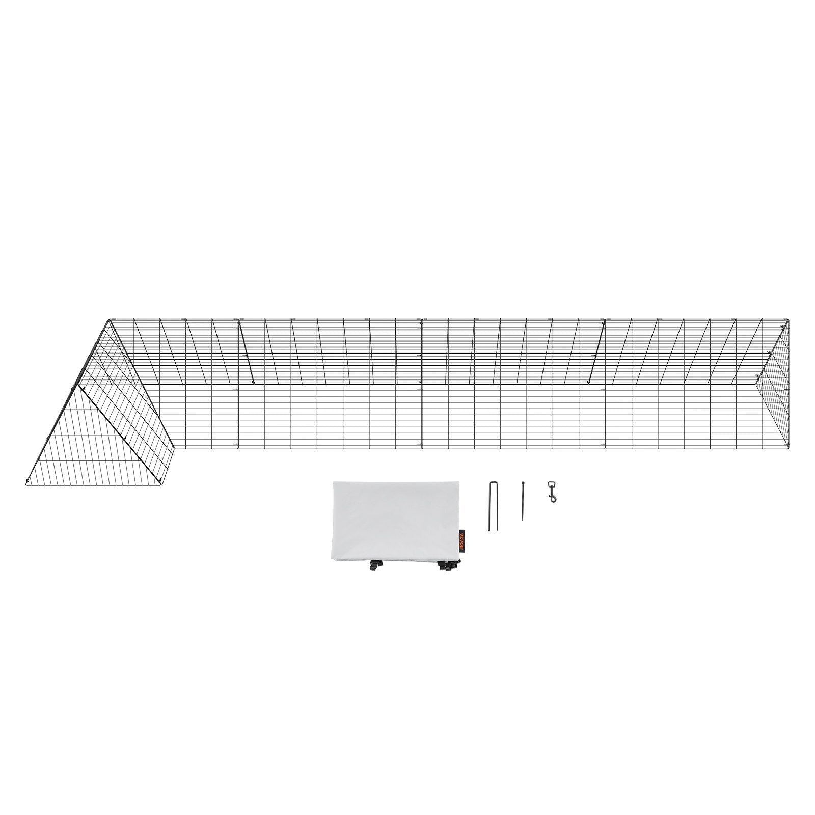 Chicken Tunnels, 400x100x61.5 cm(LxWxH) Chicken Tunnels for Yard, Portable Chicken Tunnels for Outside with V952-YJSDDGJKJ000QX9MSV0