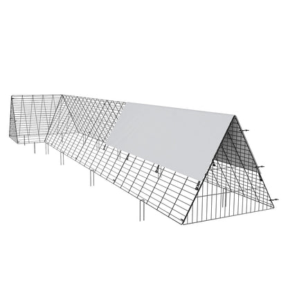 Chicken Tunnels, 400x100x61.5 cm(LxWxH) Chicken Tunnels for Yard, Portable Chicken Tunnels for Outside with V952-YJSDDGJKJ000QX9MSV0