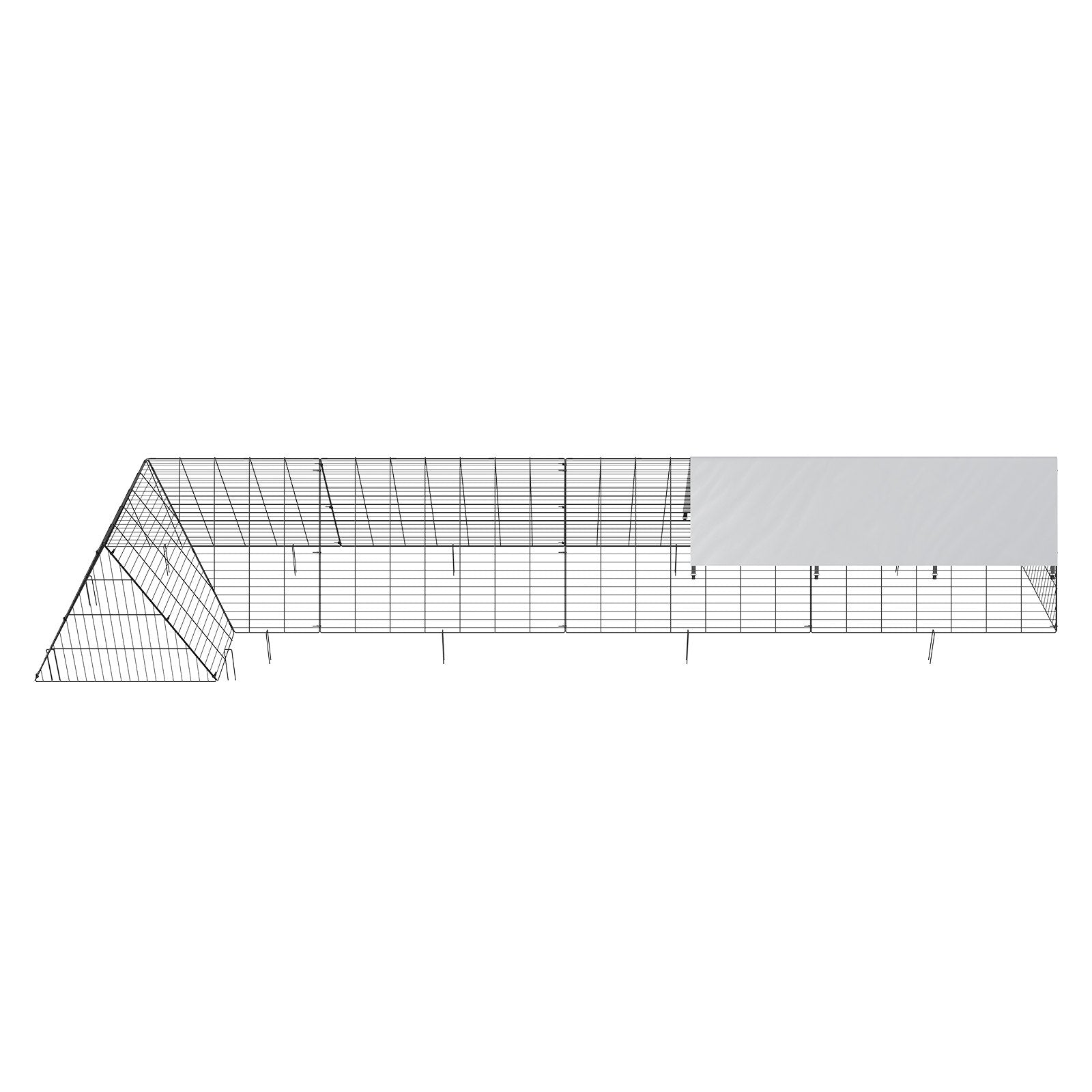 Chicken Tunnels, 400x100x61.5 cm(LxWxH) Chicken Tunnels for Yard, Portable Chicken Tunnels for Outside with V952-YJSDDGJKJ000QX9MSV0