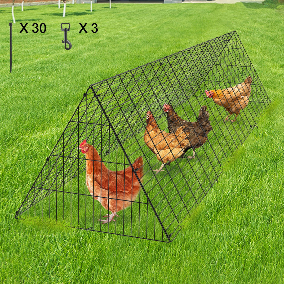 Chicken Tunnels, 300 x 71 x 61.5cm (LxWxH) Chicken Tunnels for Yard, Portable Chicken Tunnels for Outside V952-YJSDZXK00000V3S9IV0