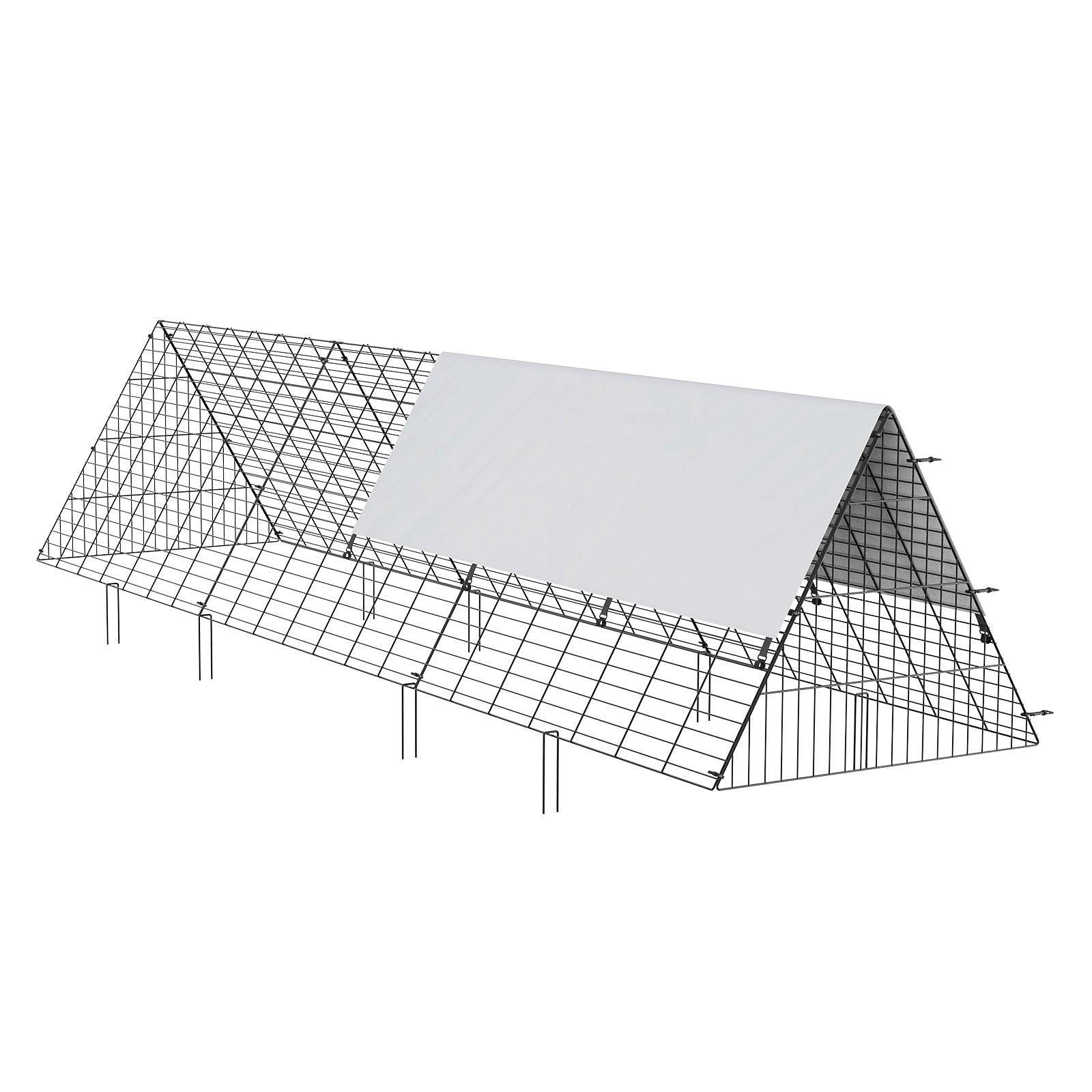 Chicken Tunnels, 300 x 71 x 61.5cm (LxWxH) Chicken Tunnels for Yard, Portable Chicken Tunnels for Outside V952-YJSDZXK00000V3S9IV0