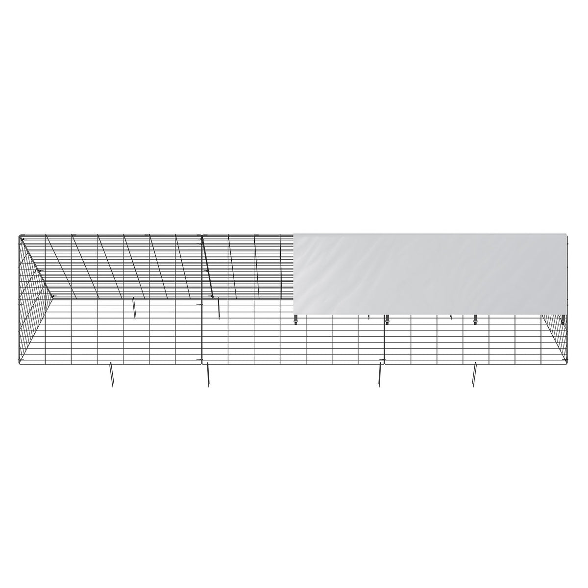 Chicken Tunnels, 300 x 71 x 61.5cm (LxWxH) Chicken Tunnels for Yard, Portable Chicken Tunnels for Outside V952-YJSDZXK00000V3S9IV0